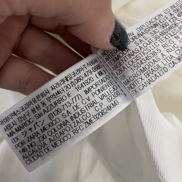 Zara Womens Blazer suit Jacket Size S White Tailored collarless 2399/593 NWT - Picture 8 of 13